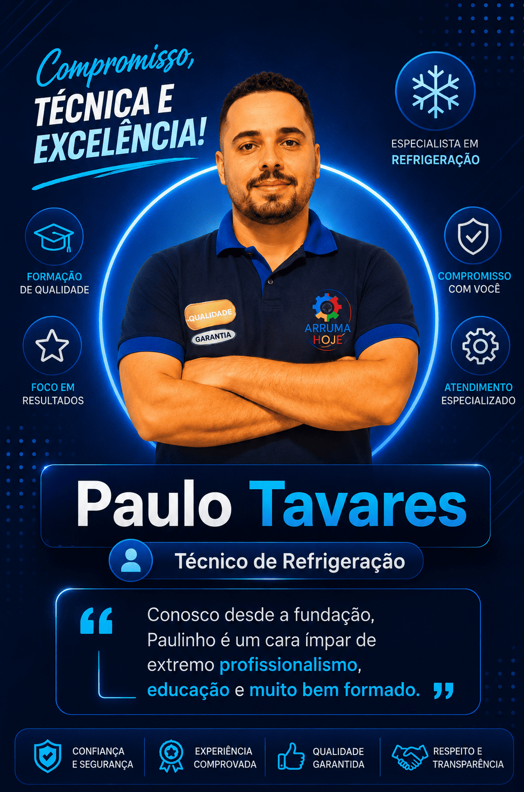 Técnico Arruma Hoje em atendimento